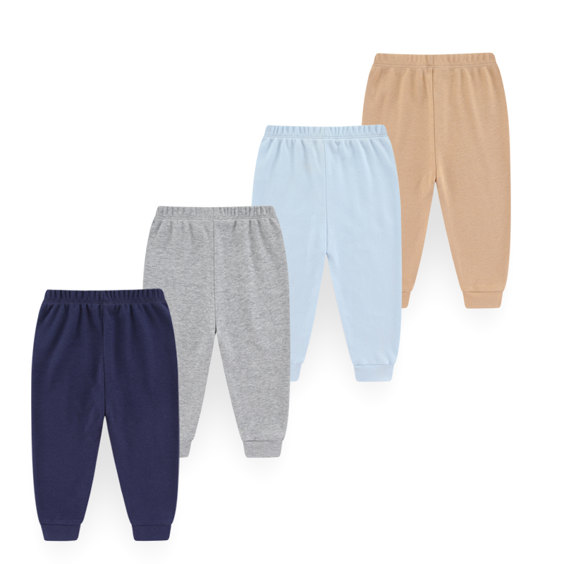 Baby Clothing Dividers - 4-Piece Unisex Baby Pants 100%Cotton Solid