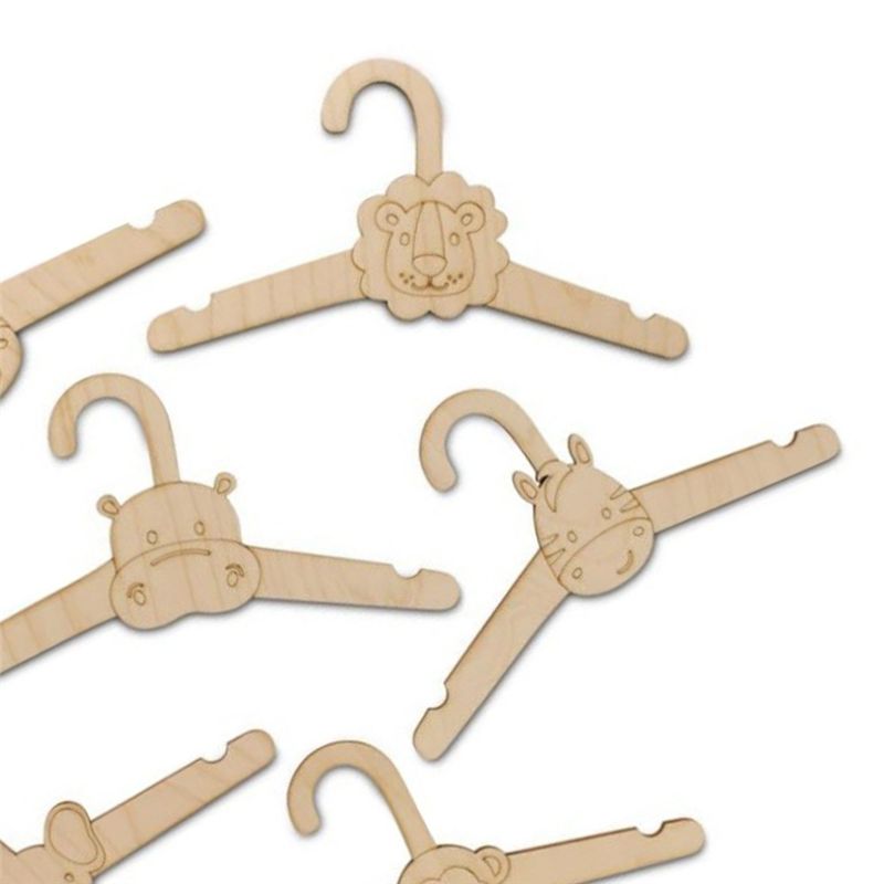 ABJI-20PCS Cute Wooden Clothes - Baby Clothing Hanging Rack review and price